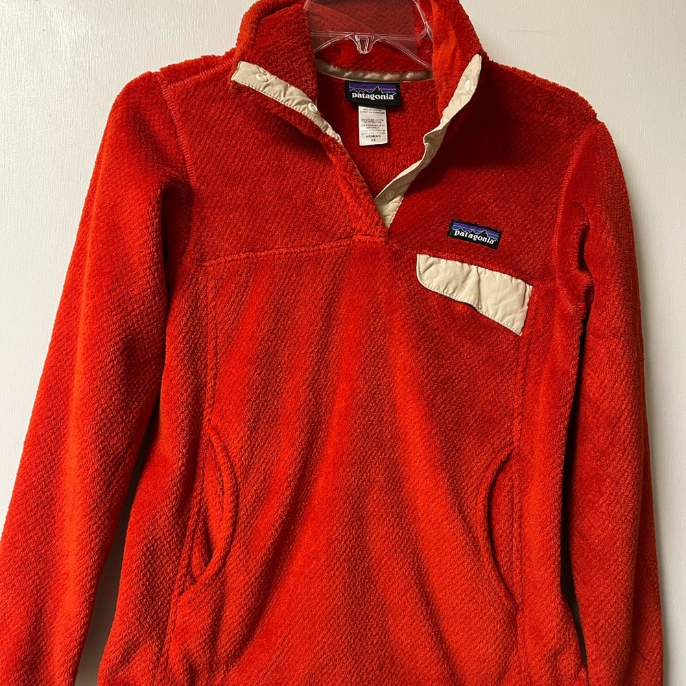 Patagonia Women's Burnt Orange Snap T Fleece Pullover size XS